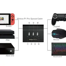 Winbox P1 Pro клавиатура/мышь адаптер геймпада 4USB независимый переключатель конвертер для FPS PS4 P1 Pro xbox, AoV, Mobile Legend, RoS