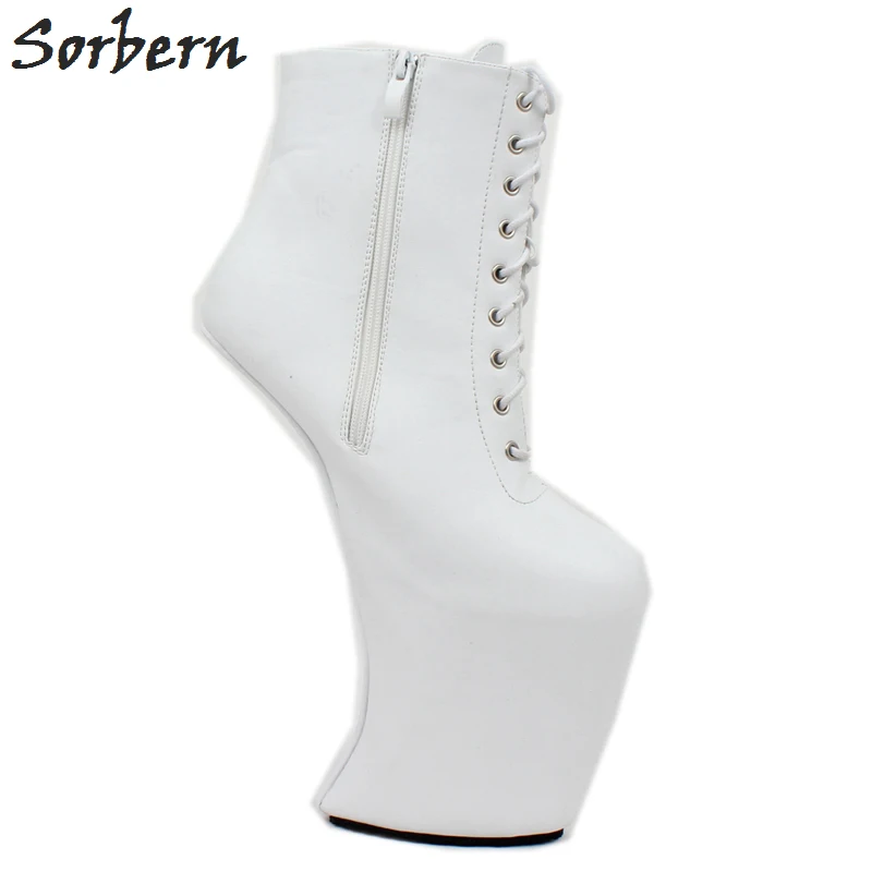 Sorbern ботильоны для женщин Heelless Lady Gaga обувь унисекс на каблуке обувь на платформе обувь на толстом каблуке для трансвеститов
