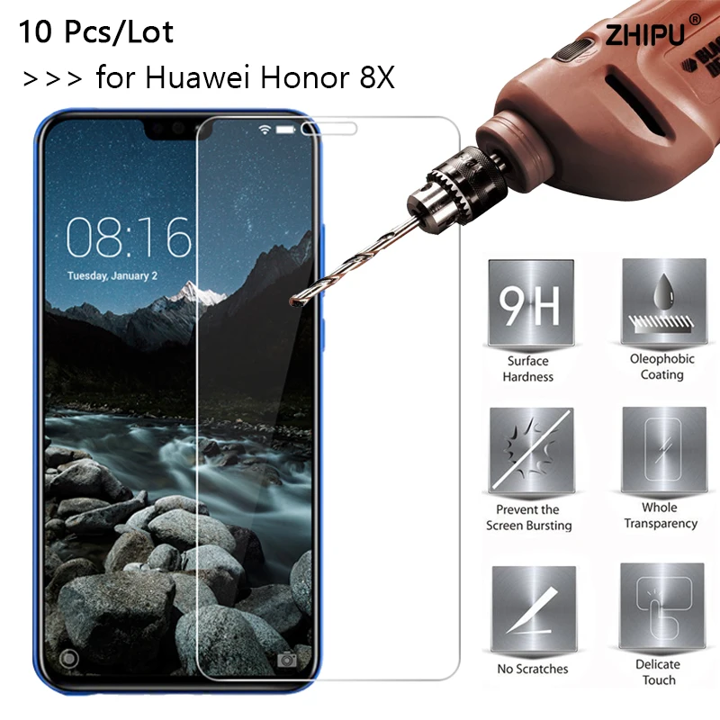 10 шт./лот 2.5D 0 26 мм закаленное стекло для Huawei Honor 8X honor8X 6 5 дюймов Защитная пленка