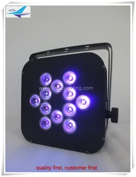 

E-1pcs 12*18 watt RGBWA UV pink 7 in 1 LEDs wireless battery par 2.4G Wireless DMX 512 Receiver