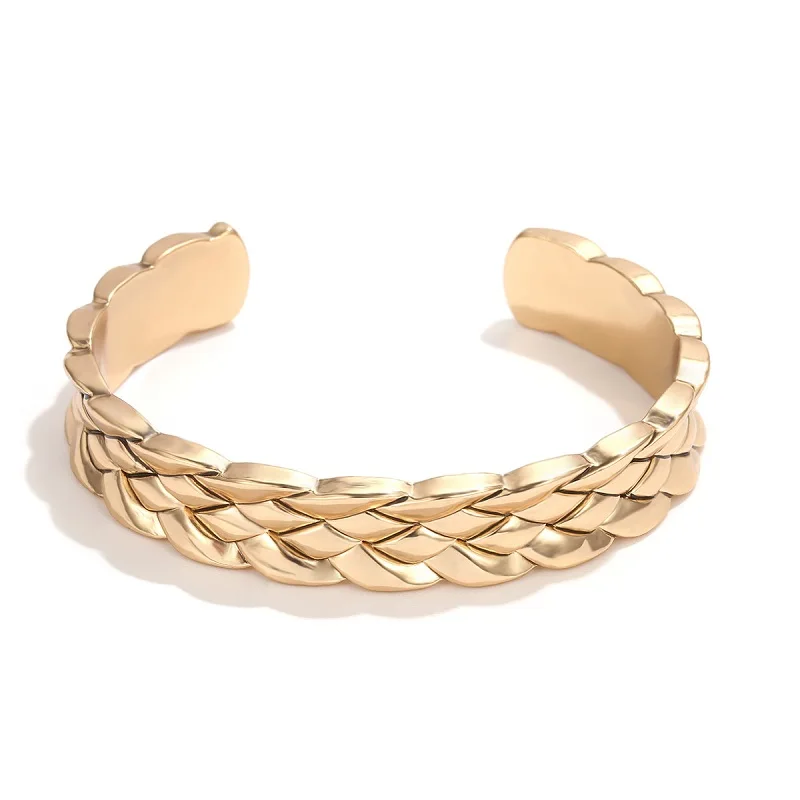 

Find Me 2019 new fashion Vintage gold color alloy Cuff Bracelet boho Open Decorative pattern bracelets bangle for women Jewelry