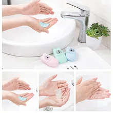 50 шт./кор. напольное мыло в мини-формате для мытья бумаги ручная Ванна очищающее ароматизированное кусковое листовое одноразовое мыло для бокса портативное мини бумажное мыло