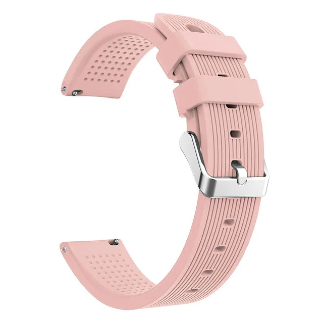 20 мм силиконовый ремешок для Huami Amazfit Bip Bit GTR 42 мм/samsung gear S2 Sport Galaxy Watch/для huawei Watch GT/GT2 band - Цвет: Soft pink