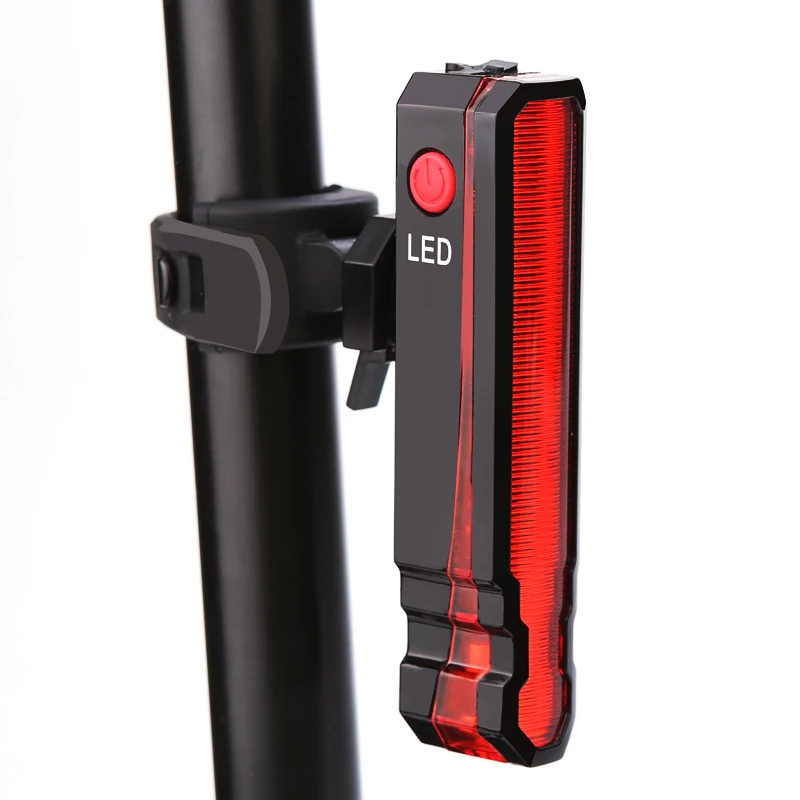 Flash Deal Bike Warning Tail Lamp USB Rechargeable Red Laser Taillight Mountain Bike LED Safety Night Riding Bike Accessories 1