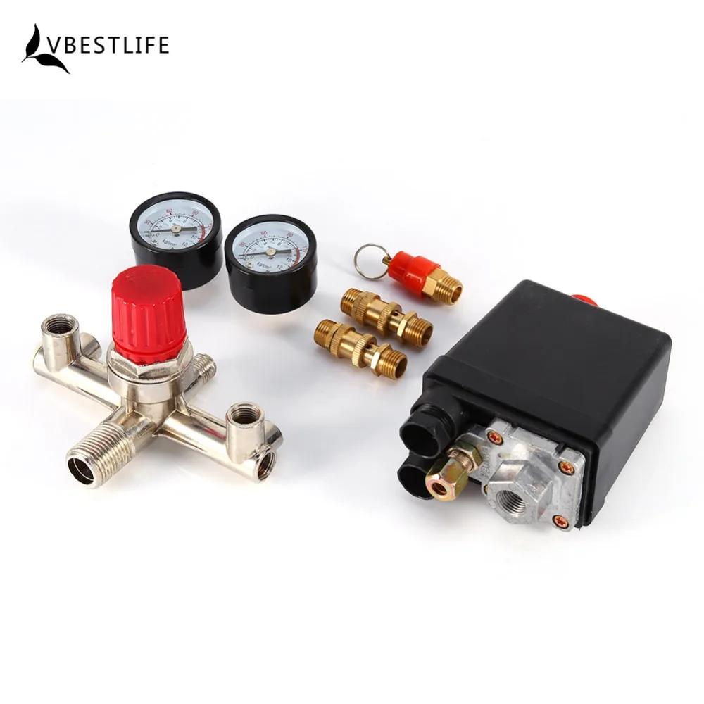 Heavy Duty 120PSI Air Compressor Pressure Control Switch Manifold Valve