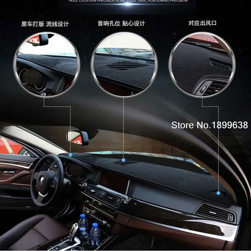  Car dashboard Avoid light pad Instrument platform desk cover Mats Carpets Auto accessories for Ford