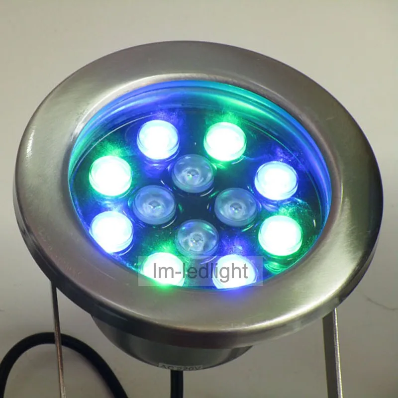 12 W Luces LED para el agua 12 V IP68 impermeable enterrado luz caliente/neutral/frío piscina envío gratis 4 unids/lote