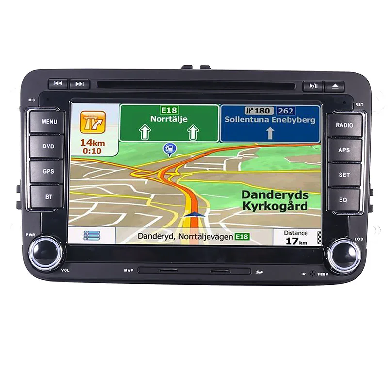 في المخزون 7 بوصة تعمل باللمس 2din مشغل أسطوانات للسيارة فولكس فاجن جولف بولو جيتا باسات تيغوان مع 3G GPS بلوتوث راديو USB SD عجلة القيادة