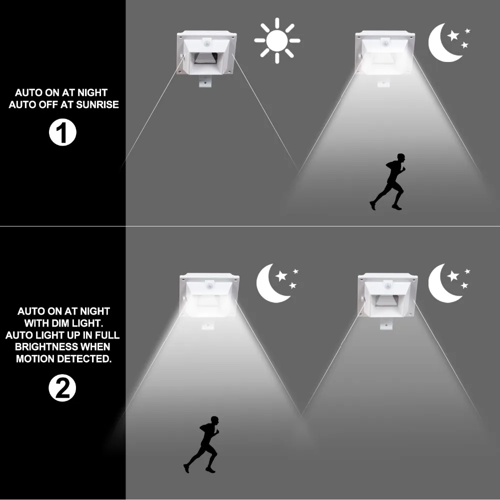 T-SUNRISE, 4 шт. в упаковке, светодиодный солнечный датчик, водонепроницаемый Солнечный желоб, уличный светильник, наружный настенный светильник, светильник, излучающий диод, точечный светильник