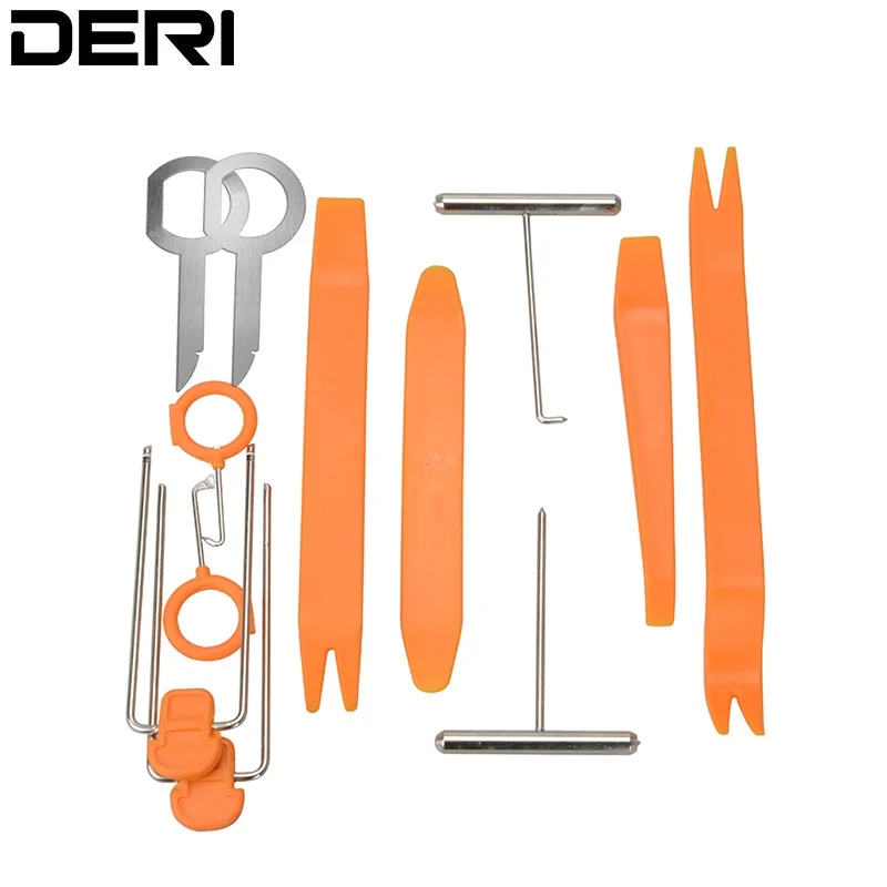 

12pcs/set Car Radio Removal Tool Door Clip Panel Trim Dash Audio Open convenient Installer Pry For Car Vehicle Accessory