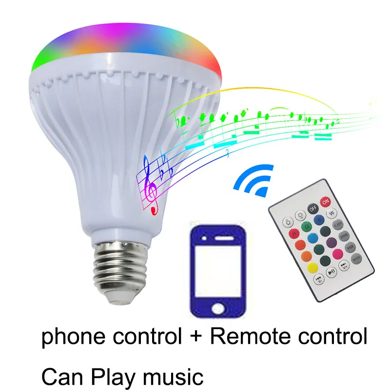 Lâmpadas Led e Tubos oobest e27 rgb rgbw inteligente Tipo2 : Led Bulb Light Lamp With 24 Keys Remote Control
