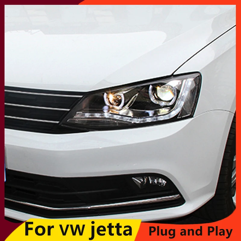 KOWELL Тюнинг автомобилей для vw jetta фары VW MK6 Глава лампы с светодиодный руководство