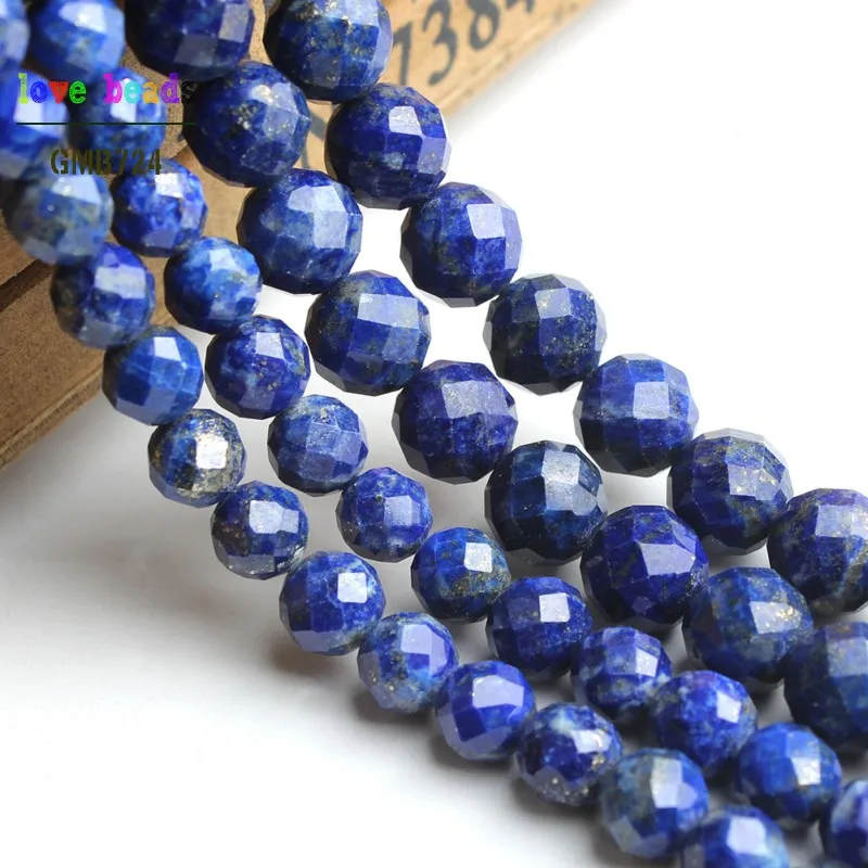 VENDITA A METÀ - Perline Di Pietre Preziose Di Lapislazzuli Blu, Filo Intero, Pietre Preziose Semipreziose, 15" - Italia - Foto 4