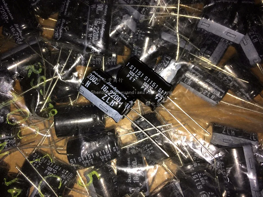 10pcs 2200uf 16v Rubycon Electrolytic Capacitor 16v2200uf ZLH Low impedance