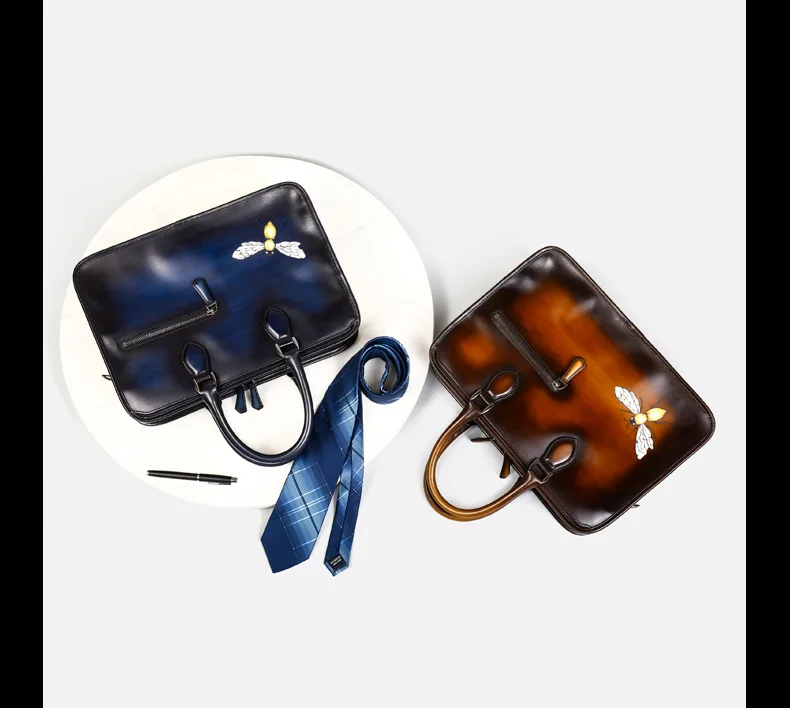 stamp leather laptop bags price