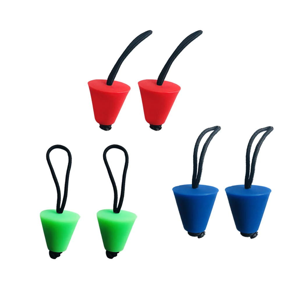6 Pieces Rubber Universal Kayak Canoe Boat Dinghy Scupper Plugs Drain Holes Stopper Bungs Replacement Accessories