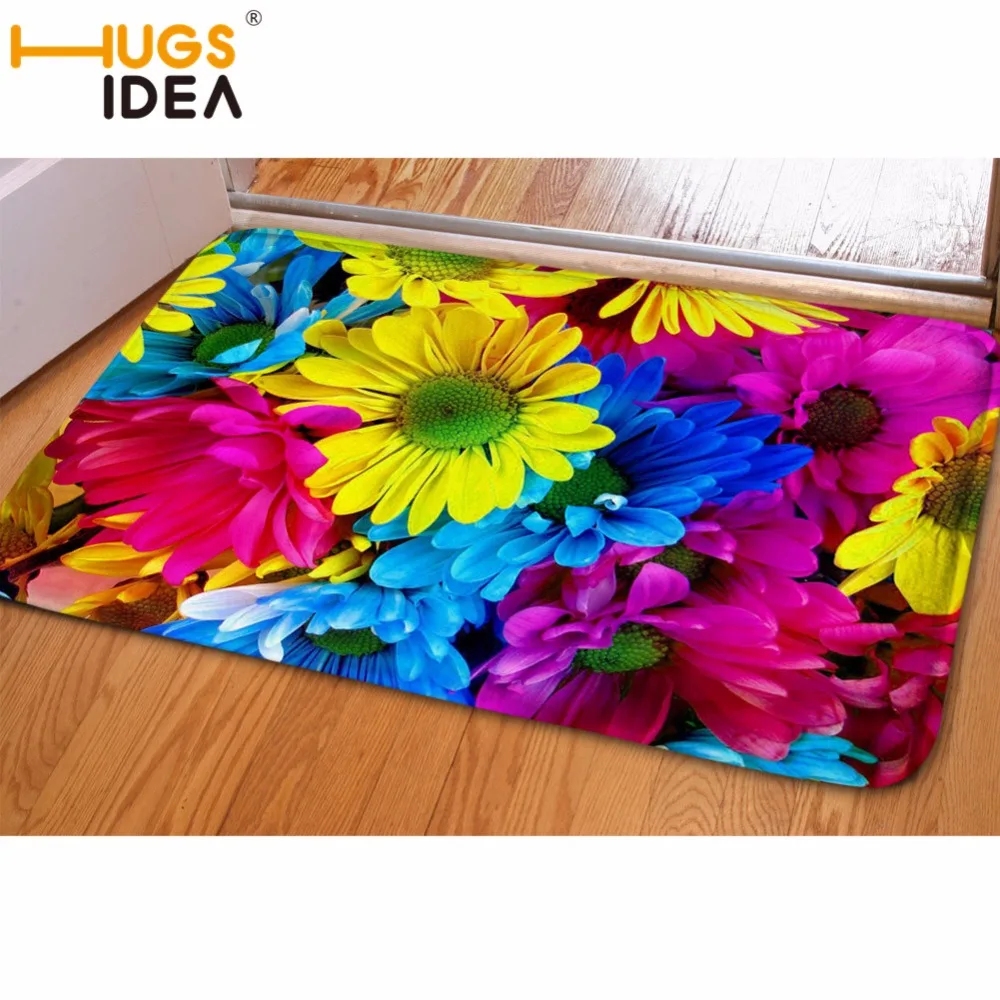 HUGSIDEA мягкий Противоскользящий утолщение 3D Цветочный узор ковер для гостиной столовой спальни домашний Декор Ковер размер 59*40 см