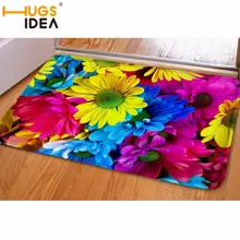 HUGSIDEA мягкий Противоскользящий утолщение 3D Цветочный узор ковер для гостиной столовой спальни домашний Декор Ковер размер 59*40 см
