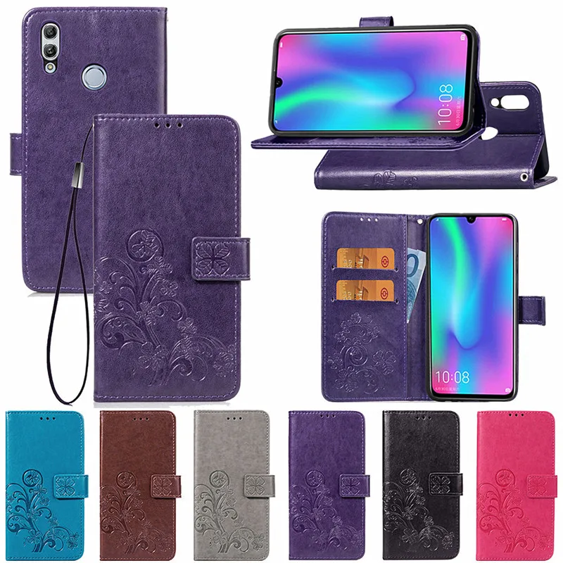 Флип кейс из искусственной кожи для Huawei Honor 10 Lite чехол книжка с бумажником