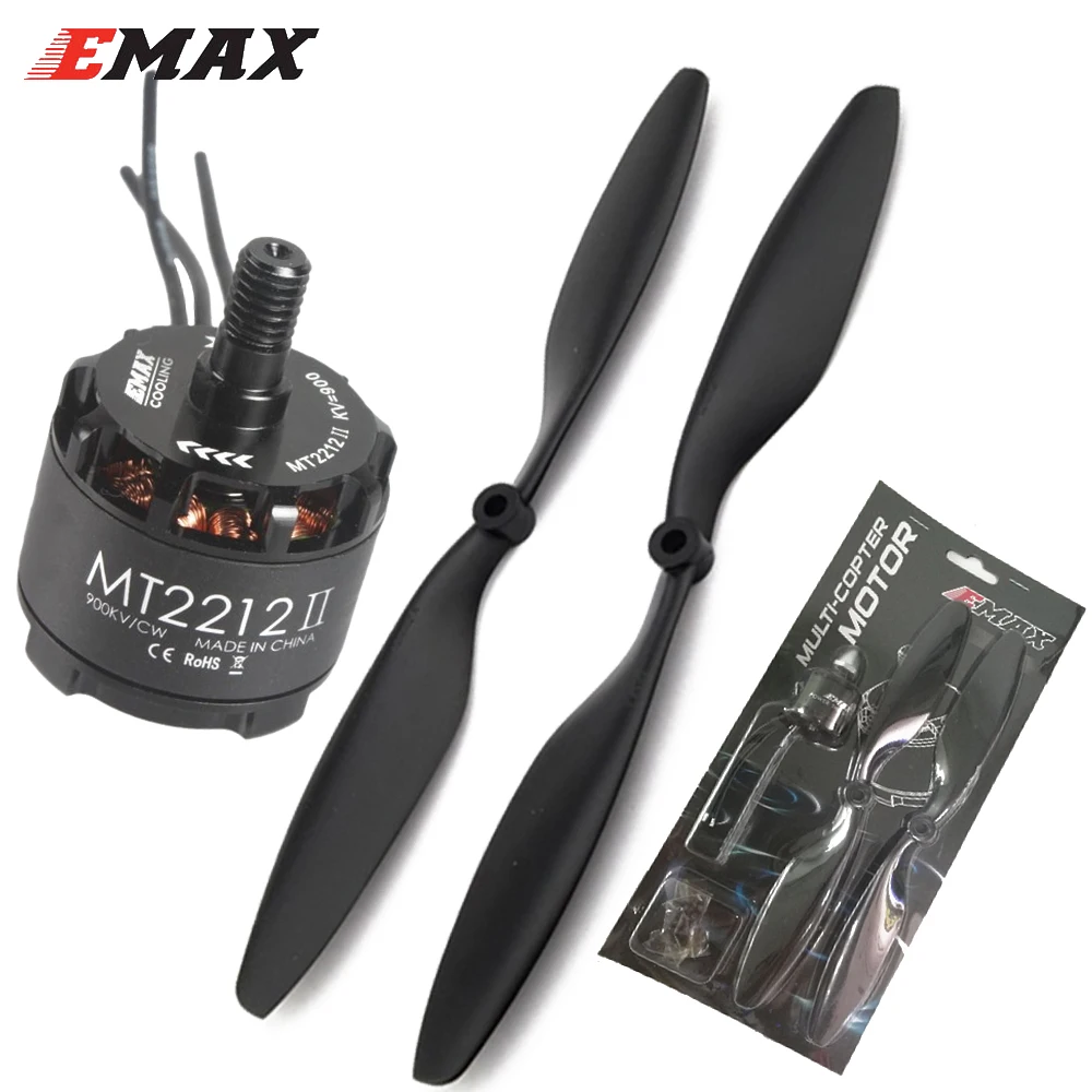 

4set/lot Original EMAX Cooling MT2212II 900KV CW CCW Brushless Motor with 1045 Propeller for RC Multicopter(2CCW+2CW)