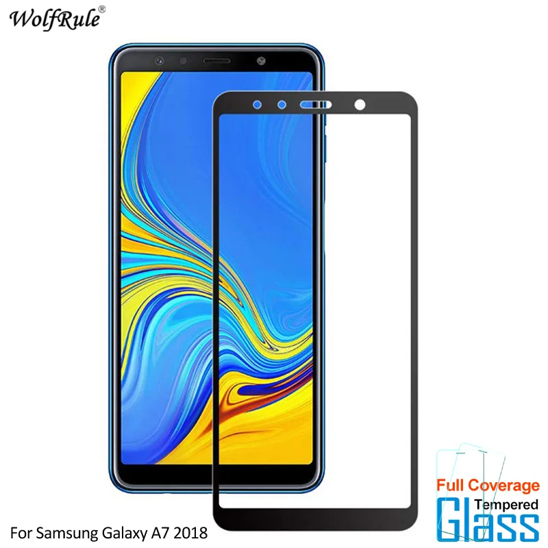 Защитное стекло для Samsung Galaxy A7 2018 2 шт. закаленное защитная пленка телефона A750 |