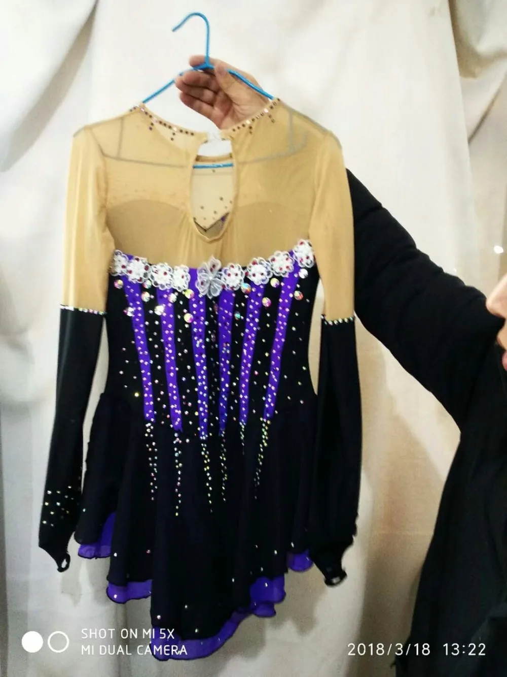 

Free shippingPurplebaton twirling ice skating dance majorette outfitSD542