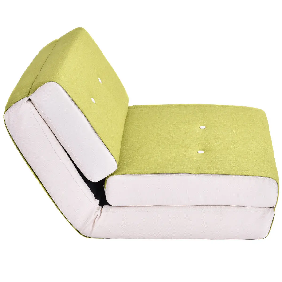 Giantex Modern Convertible Split-Back Linen Futon Sofa Bed Couch Recliner Sleeper 5 Position Living Room Furniture HW52681GN