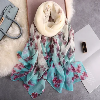 

2020 spring summer women scarf fashion big size print soft silk shawls and wraps hijabs lady scarves foulard bandana pashmina
