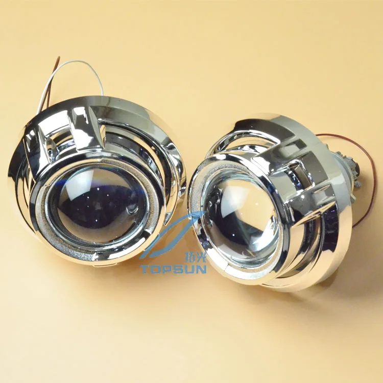 

3 Inches WST Bi Xenon Projector Lens Using H1 lamp for Most Cars Headlight Retrofit with LED angel eyes and shroud