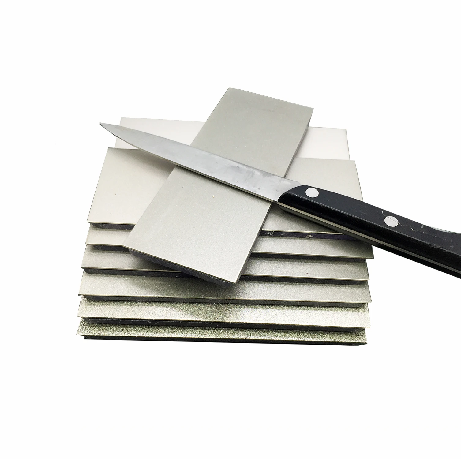 

80-3000# Grit Diamond plate bar 6" inches Sharpening Stone Hone Block Whetstone Knife Tool non-slip acrylic base