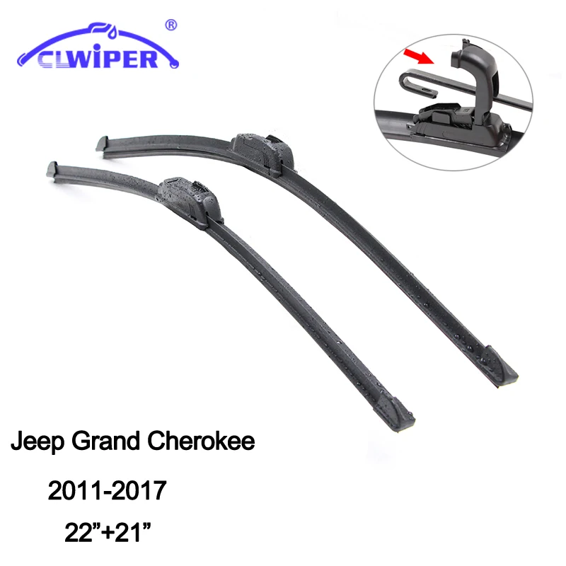 CLWIPER Wiper Blades for Jeep Grand Cherokee 22"+21" Fit Hook Arms 2011