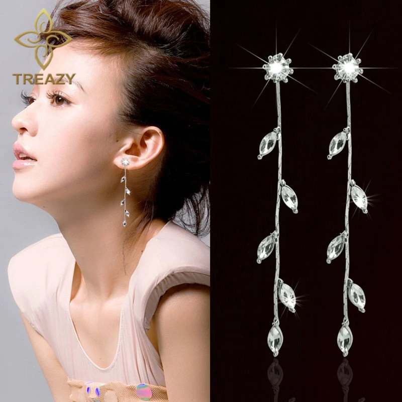 Treazy Pendientes De Boda De Cristal Transparenterojoazul Treazy Pendientes De Boda De Cristal Transparenterojoazul