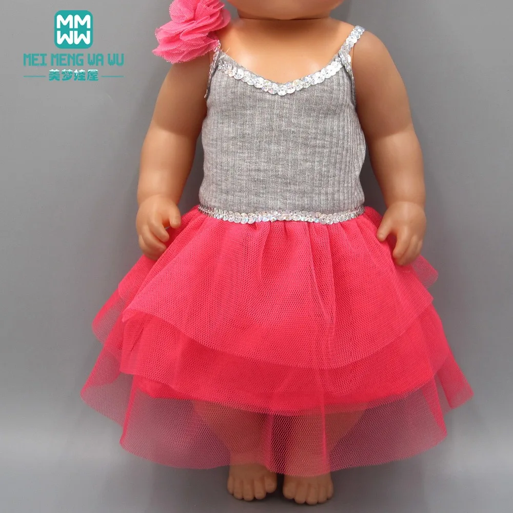 Одежда для куклы, подходит для 43-45 см, детская игрушка с лысой головой, кукла для новорожденных и американская кукла, модное балетное платье принцессы