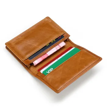 

Genuine Leather Card Holder High Quality Work ID Card Holder Working Permit Bank Photo Card Business Card Bag