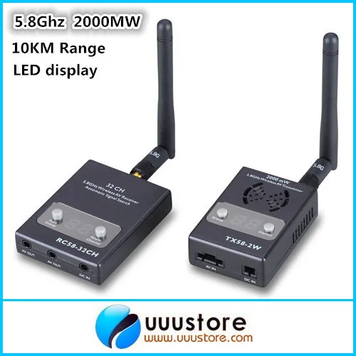 Boscam FPV 5.8G 2000mw 32 Channels Wireless AV Transmitter TX58-2W and Receiver RC58-32CH For FPV long range system drone Boscam FPV 5.8G 2000mw 32 Channels Wireless AV Transmitter TX58-2W and Receiver RC58-32CH For FPV long range system drone