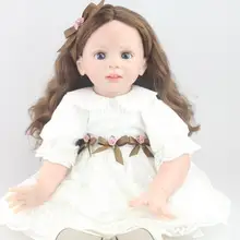 Новинка 24 дюйма длинные волосы куклы для девочек игрушки/силиконовые куклы для новорожденных/brinquedos para meninas boneca/высокое качество лучший подарок для детей