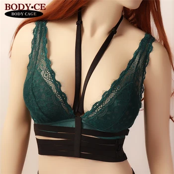 

BODY CAGE Harness Bra Sexy Bondage harness Black Elastic Strap Tops Cage Chest Lingerie Goth Garter
