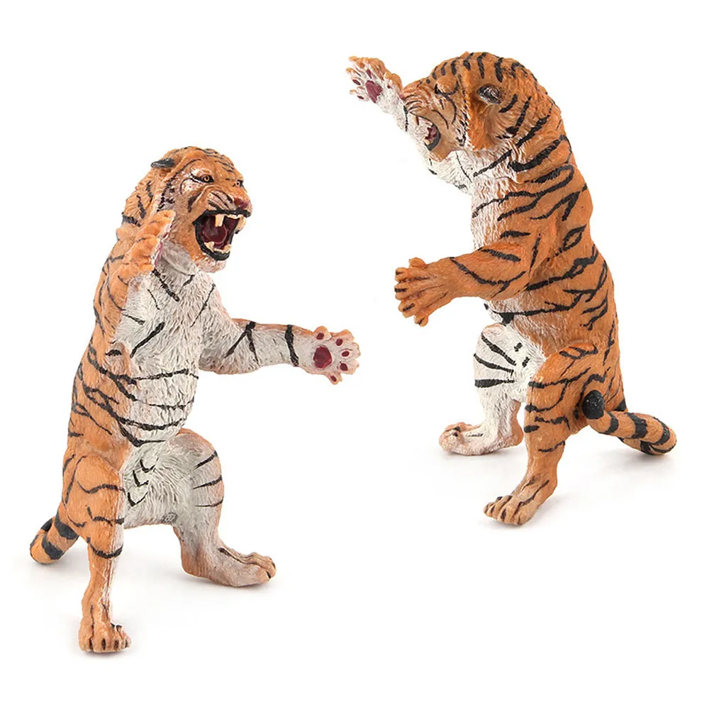 

1PC Tiger Animal Model Toy Figurine Model Ornament Toys for kids brain teaching game tools 5.14