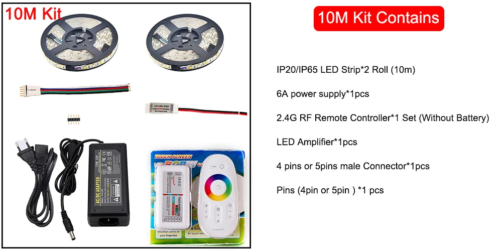 10 м 15 м 20 м 30 м набор DC12V RGB RGBW rgbww 5050 SMD 300 светодиодный s светодиодный полосы+ 2,4G RF пульт дистанционного управления+ адаптер питания+ комплект усилителя