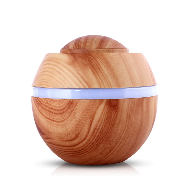 

Candimill Small 500ml Air Humidifier Wood Grain Aroma Diffuser Desk Humidificador Essential Oil Mist Maker LED Light
