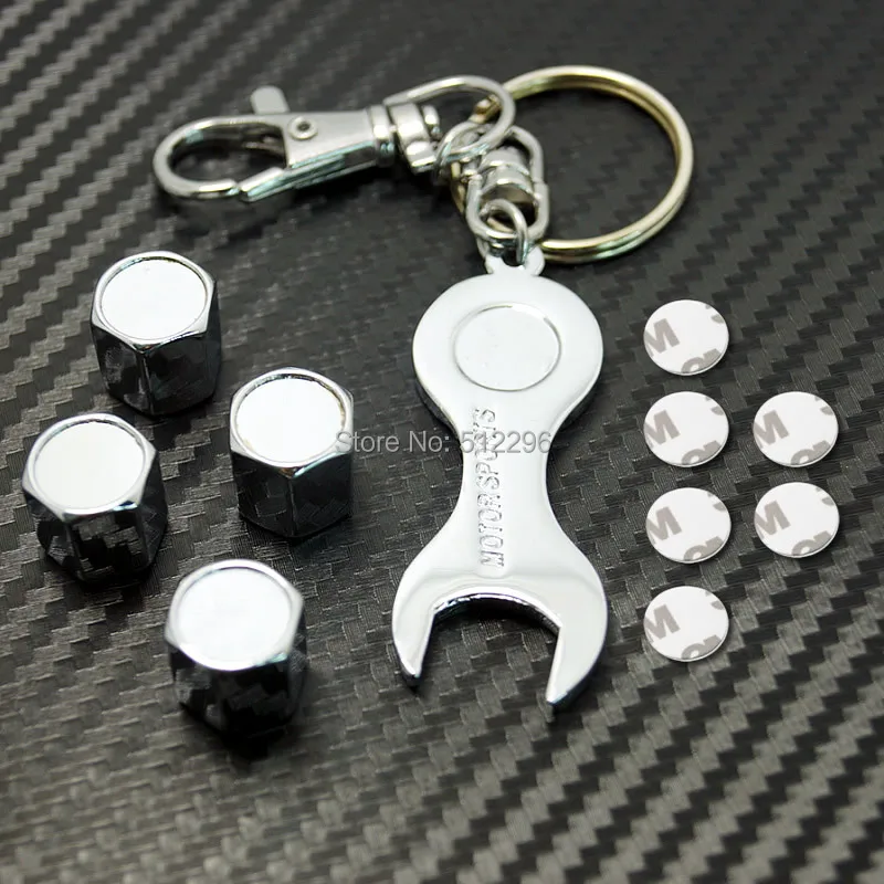 10Set Car tire wheel valve steam caps 4pcs+wrench key chain For Mixed order #AM3750 | Автомобили и мотоциклы