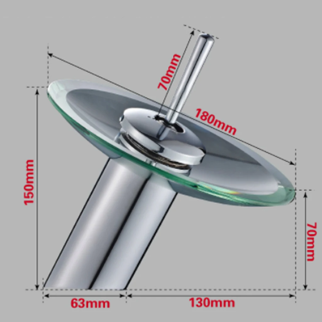 Billig 2019 bad Wasserfall Becken Toque Waschbecken Mixer Torneira Tap Wasserhahn Chrom Poliert Glas Rand Wasserhahn Wasserhahn Mit Wasser Einlass Rohr