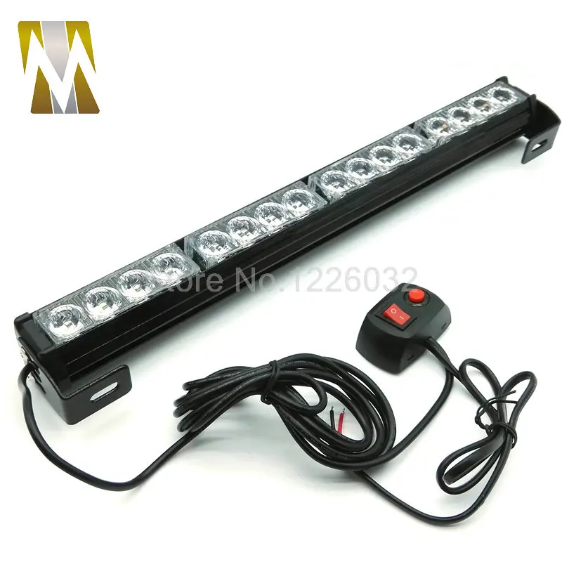 Yellow White Blue Amber Red Green 16 LED High Power Strobe Light Fireman Flashing Police Emergency Warning Fire Flash Car Truck