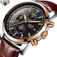 2018 LIGE Watch Men Sport Quartz Fashion Leather Clock Mens Watches Top Brand Luxury Waterproof Business Watch Relogio Masculino