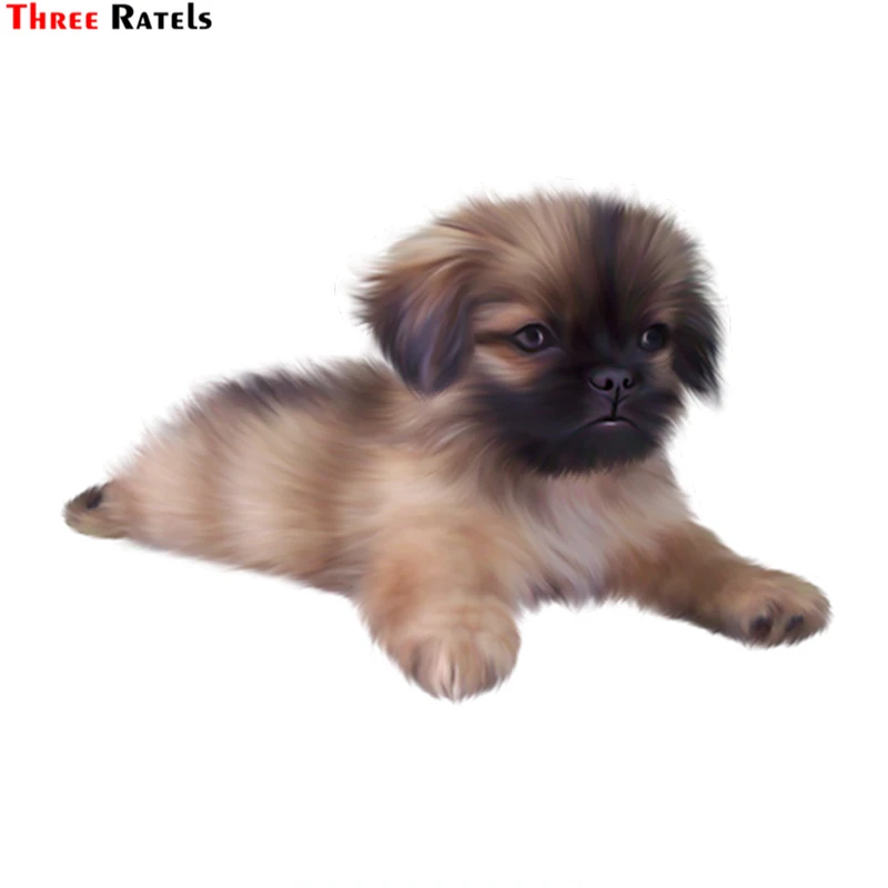 

Three Ratels LCS349# 15x10.0cm Lovely Dog colorful car sticker funny car stickers styling removable decal