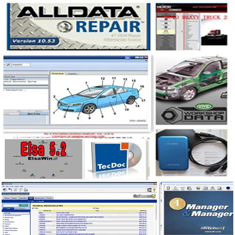 Best auto repair software alldata 10.53 + mitchell on demend + Mitchell