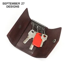 Кошельки для ключей из воловьей кожи с верхним слоем, мужские кошельки для ключей, Женские ключницы, держатель для ключей, мужской чехол для ключей с застежкой, чехол для ключей, держатель для карт