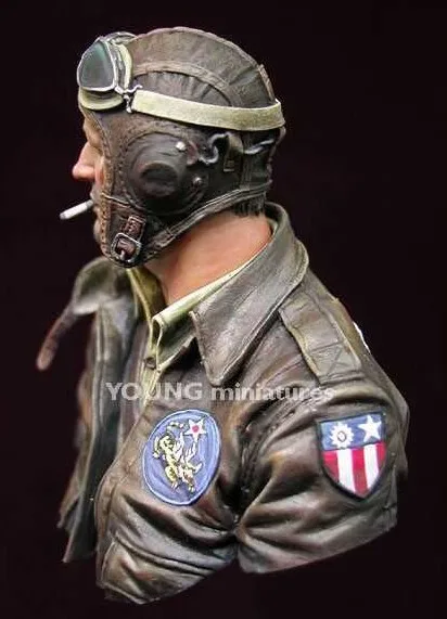 Масштаб 1/10 Смола Бюст WW2 США Летающие тигры фотография Бесплатная доставка|model