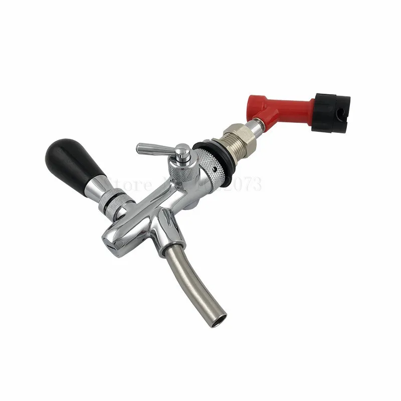 Adjustable Beer tap faucet Flow Controller Chrome Plating With Quick Adapter and Liquid Pin Lock Disconnect For Homebrew keg (23)