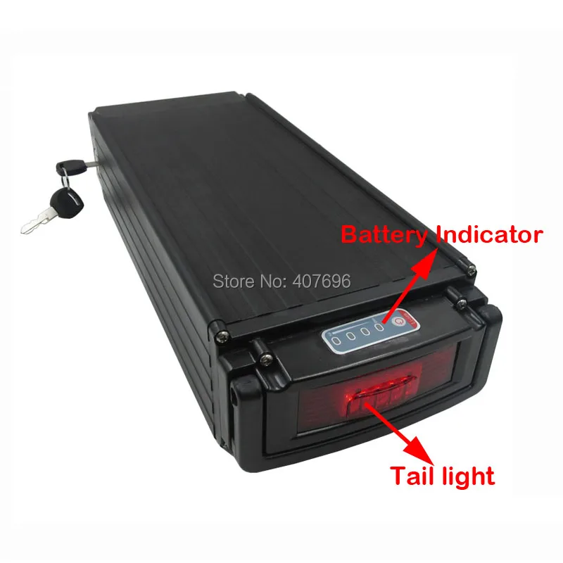 Top Electric bike battery 48v 25ah li-ion batteries 48V 24.5AH rear rack battery with tail light use 3500mah GA cell 50A BMS 2 Top Electric bike battery 48v 25ah li-ion batteries 48V 24.5AH rear rack battery with tail light use 3500mah GA cell 50A BMS 2